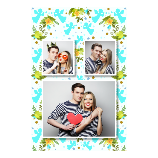 Pierwsza Komunia Święta + Kwiaty, anioły + 320 biały Pierwsza Komunia Święta + Kwiaty, anioły + 320 biały