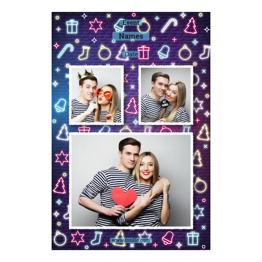 Przyjęcie sylwestrowe + Prezenty, dzwonki, choinka + 320 biały z tekstem Przyjęcie sylwestrowe + Prezenty, dzwonki, choinka + 320 biały z tekstem