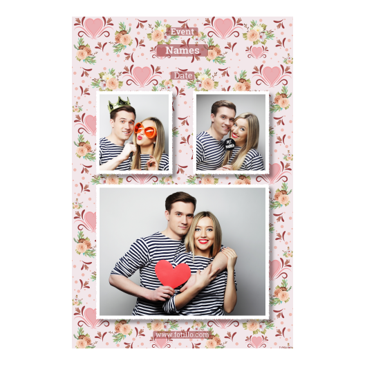 Wesele + kwiaty i serca + 320 biały z tekstem Wesele + kwiaty i serca + 320 biały z tekstem