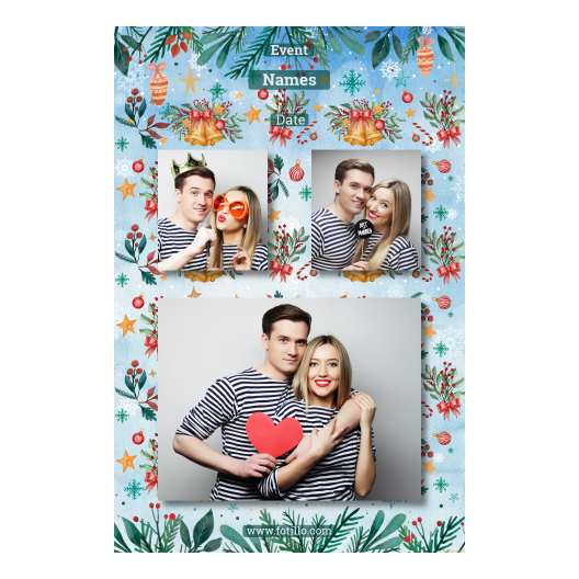 Dzwoneczki świąteczne + dekoracje + 320 brak ramki z tekstem Dzwoneczki świąteczne + dekoracje + 320 brak ramki z tekstem