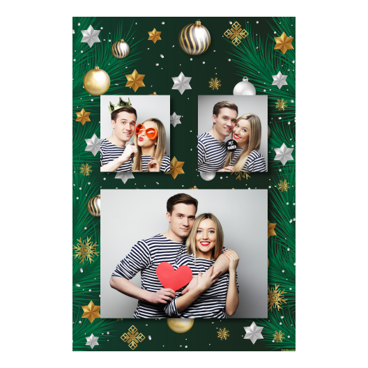 Bożonarodzeniowe gwiazdy + bombki, model 320 brak ramki Bożonarodzeniowe gwiazdy + bombki, model 320 brak ramki