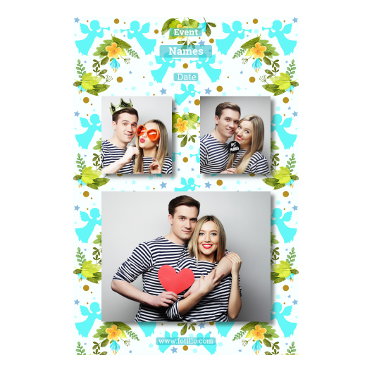 Pierwsza Komunia Święta + Kwiaty, anioły + 320 brak ramki z tekstem Pierwsza Komunia Święta + Kwiaty, anioły + 320 brak ramki z tekstem