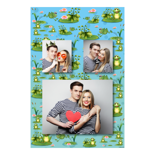Frog Day + water lilies + 320 no frame