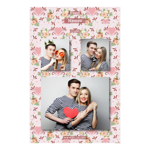 Wesele + kwiaty i serca + 320 brak ramki z tekstem Wesele + kwiaty i serca + 320 brak ramki z tekstem