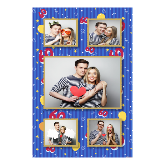 Sześćdziesiątka + balony + 321 złoty Sześćdziesiątka + balony + 321 złoty