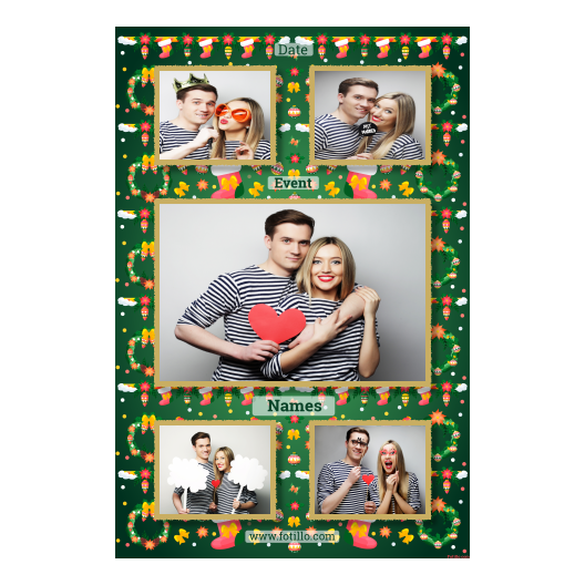 Boże Narodzenie + kwiaty i bombki + 321 złoty z tekstem Boże Narodzenie + kwiaty i bombki + 321 złoty z tekstem