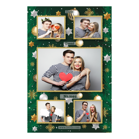 Bożonarodzeniowe gwiazdy + bombki, model 321 złoty z tekstem Bożonarodzeniowe gwiazdy + bombki, model 321 złoty z tekstem