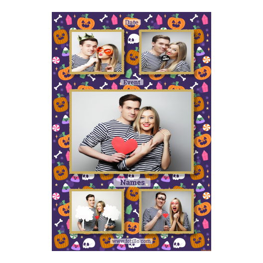 Halloweenowa dynia + kolaż + 321 złoty z tekstem Halloweenowa dynia + kolaż + 321 złoty z tekstem