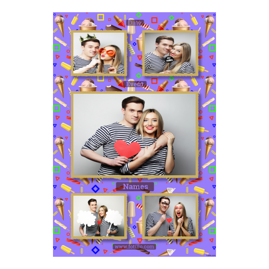 Dzień Lodów + kolaż + 321 złoty z tekstem Dzień Lodów + kolaż + 321 złoty z tekstem