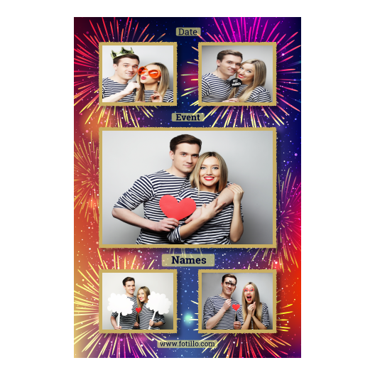 Tło sylwestrowe + fajerwerki + 321 złoty z tekstem Tło sylwestrowe + fajerwerki + 321 złoty z tekstem