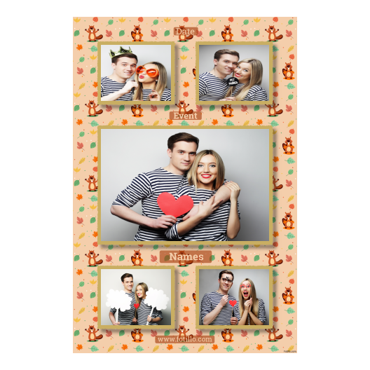 Dzień bobra + liście + 321 złoty z tekstem Dzień bobra + liście + 321 złoty z tekstem