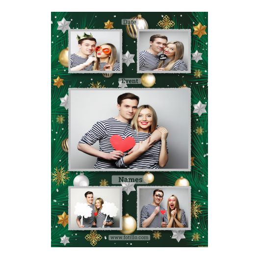 Bożonarodzeniowe gwiazdy + bombki, model 321 z tekstem Bożonarodzeniowe gwiazdy + bombki, model 321 z tekstem