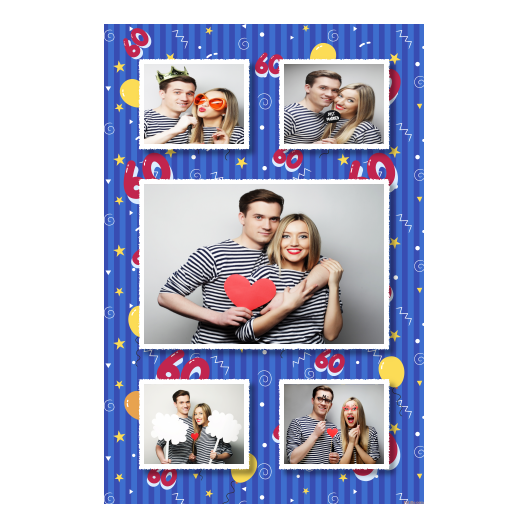 Sześćdziesiątka + balony + 321 biały Sześćdziesiątka + balony + 321 biały