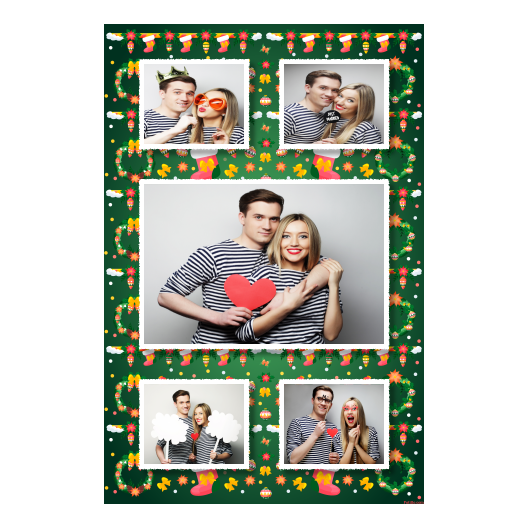 Boże Narodzenie + kwiaty i bombki + 321 biały Boże Narodzenie + kwiaty i bombki + 321 biały