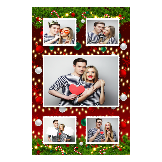 Ozdoby świąteczne + kwiaty i bombki + 321 biały Ozdoby świąteczne + kwiaty i bombki + 321 biały