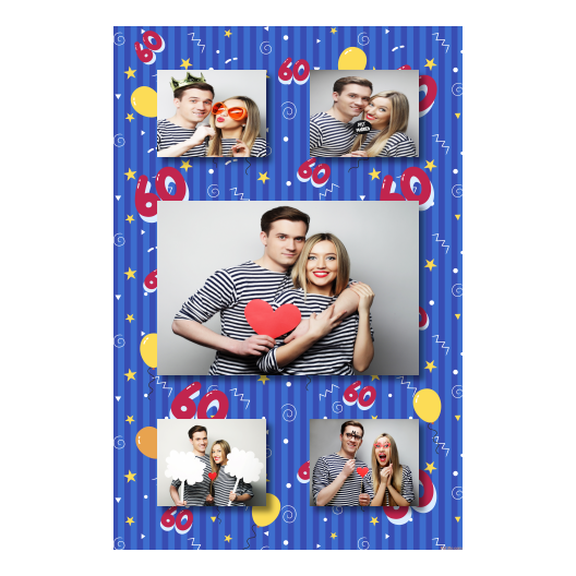 Sześćdziesiątka + balony + 321 brak ramki Sześćdziesiątka + balony + 321 brak ramki