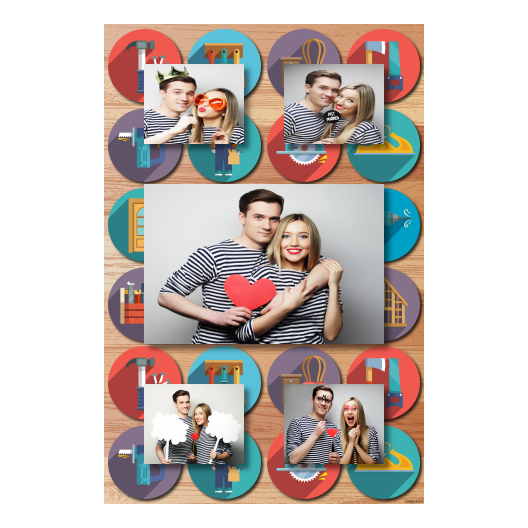 Carpenter's Day + collage + 321 no frame