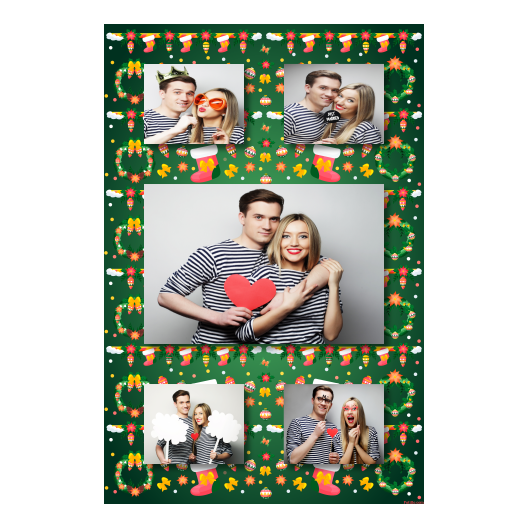 Boże Narodzenie + kwiaty i bombki + 321 brak ramki Boże Narodzenie + kwiaty i bombki + 321 brak ramki