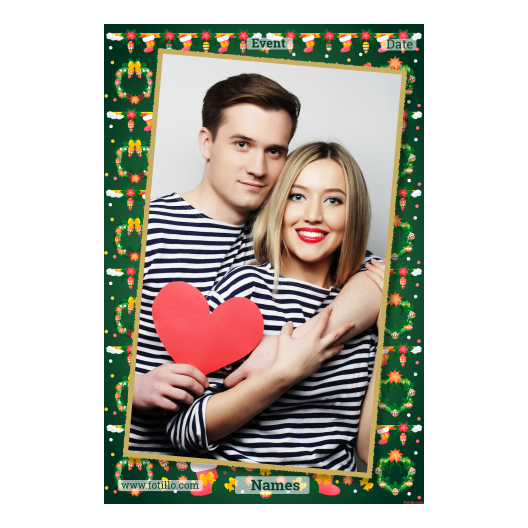 Boże Narodzenie + kwiaty i bombki + 323 złoty z tekstem Boże Narodzenie + kwiaty i bombki + 323 złoty z tekstem