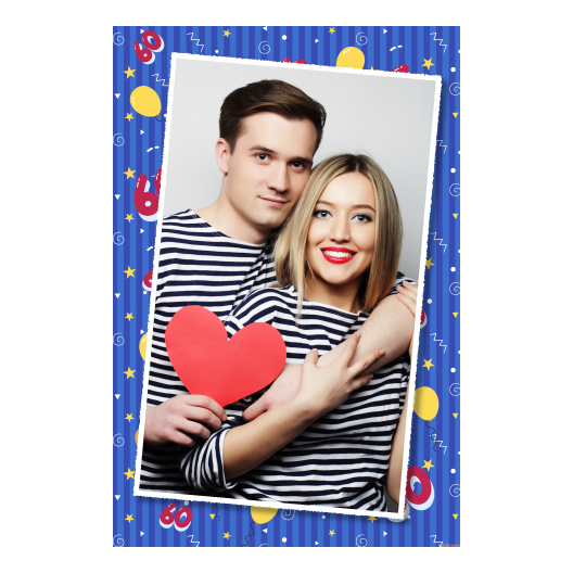 Sześćdziesiątka + balony + 323 biały Sześćdziesiątka + balony + 323 biały