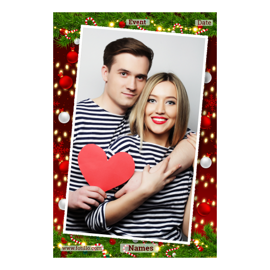 Ozdoby świąteczne + kwiaty i bombki + 323 biały z tekstem Ozdoby świąteczne + kwiaty i bombki + 323 biały z tekstem