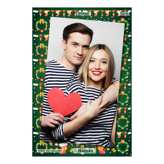 Boże Narodzenie + kwiaty i bombki + 323 brak ramki z tekstem Boże Narodzenie + kwiaty i bombki + 323 brak ramki z tekstem