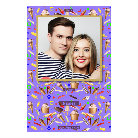 Dzień Lodów + kolaż + 324 złoty z tekstem Dzień Lodów + kolaż + 324 złoty z tekstem