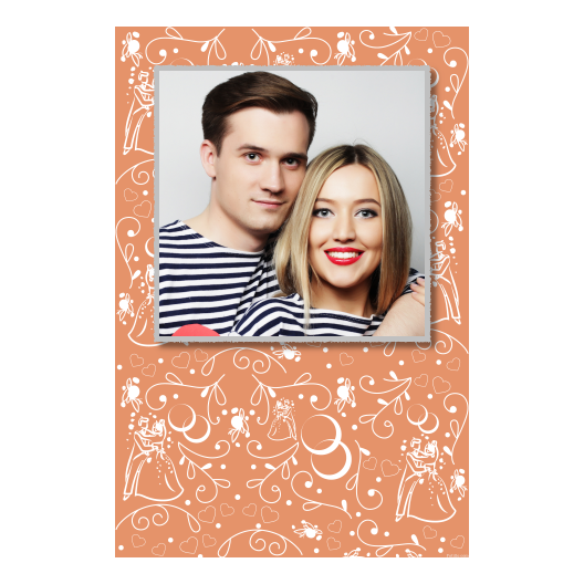 Wedding Photo + hearts + 324 silver Wedding Photo + hearts + 324 silver