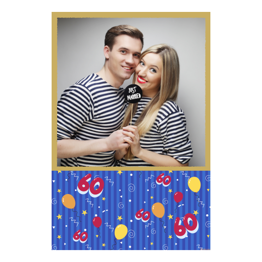 Sześćdziesiątka + balony + 325 złoty Sześćdziesiątka + balony + 325 złoty