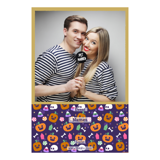 Halloweenowa dynia + kolaż + 325 złoty z tekstem