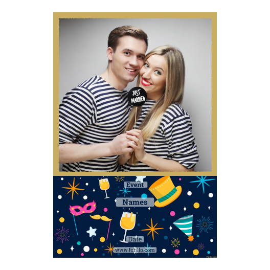 Przyjęcie sylwestrowe + Fajerwerki, gwiazdy + 325 złoty z tekstem Przyjęcie sylwestrowe + Fajerwerki, gwiazdy + 325 złoty z tekstem