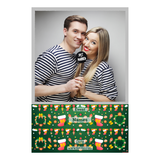 Boże Narodzenie + kwiaty i bombki + 325 z tekstem Boże Narodzenie + kwiaty i bombki + 325 z tekstem