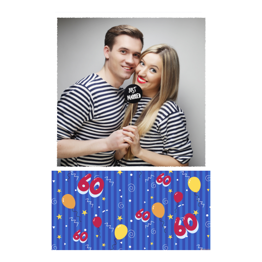 Sześćdziesiątka + balony + 325 biały Sześćdziesiątka + balony + 325 biały