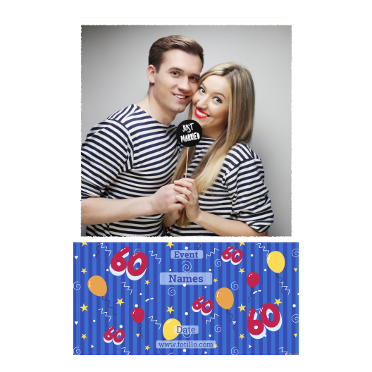 Sześćdziesiątka + balony + 325 biały z tekstem Sześćdziesiątka + balony + 325 biały z tekstem