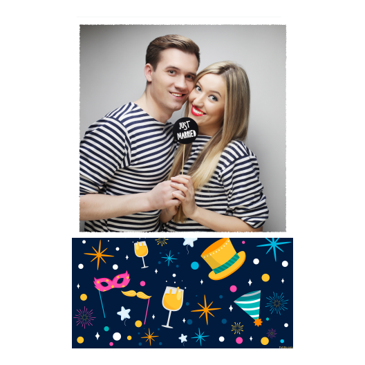 Przyjęcie sylwestrowe + Fajerwerki, gwiazdy + 325 biały Przyjęcie sylwestrowe + Fajerwerki, gwiazdy + 325 biały