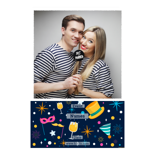 Przyjęcie sylwestrowe + Fajerwerki, gwiazdy + 325 biały z tekstem Przyjęcie sylwestrowe + Fajerwerki, gwiazdy + 325 biały z tekstem