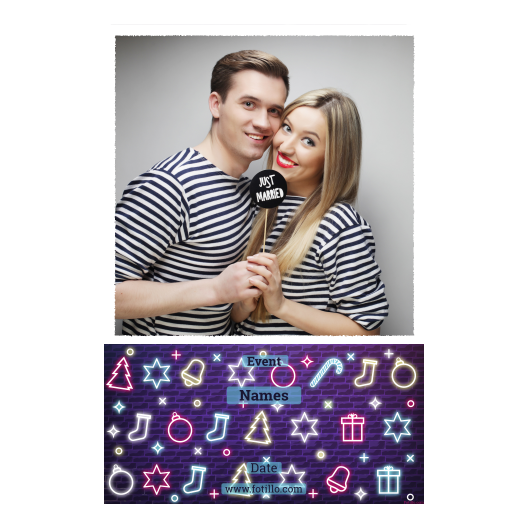 Przyjęcie sylwestrowe + Prezenty, dzwonki, choinka + 325 biały z tekstem Przyjęcie sylwestrowe + Prezenty, dzwonki, choinka + 325 biały z tekstem