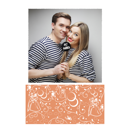 Wedding Photo + hearts + 325 white