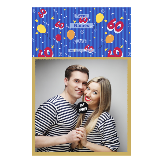 Sześćdziesiątka + balony + 326 złoty z tekstem Sześćdziesiątka + balony + 326 złoty z tekstem