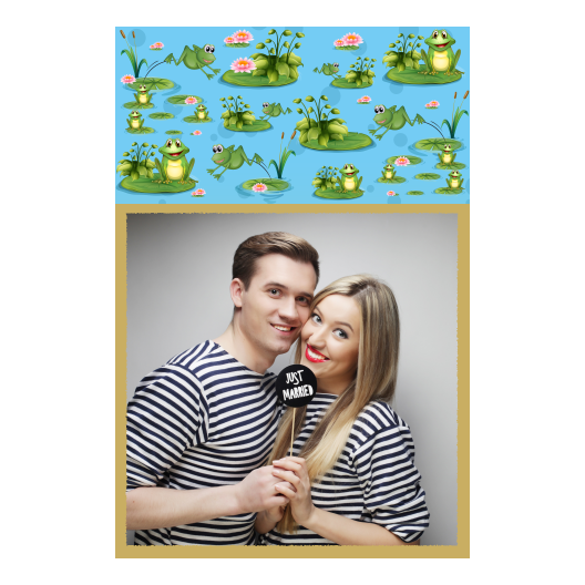 Frog Day + water lilies + 326 gold Frog Day + water lilies + 326 gold