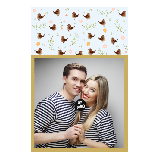 Sparrow Day + flowers + 326 gold