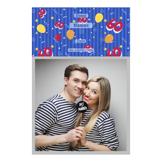 Sześćdziesiątka + balony + 326 z tekstem Sześćdziesiątka + balony + 326 z tekstem