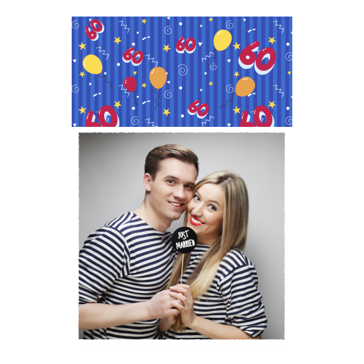 Sześćdziesiątka + balony + 326 biały Sześćdziesiątka + balony + 326 biały