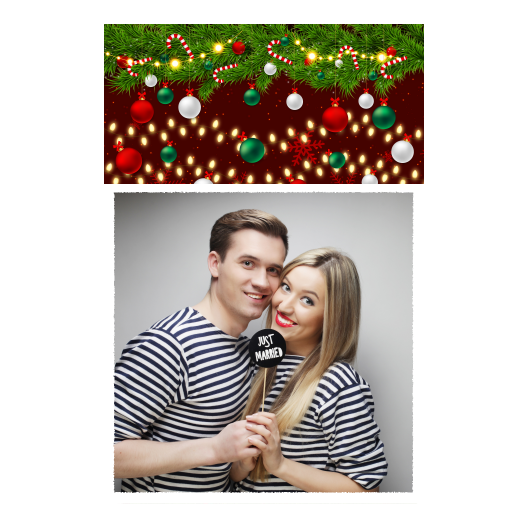 Ozdoby świąteczne + kwiaty i bombki + 326 biały Ozdoby świąteczne + kwiaty i bombki + 326 biały