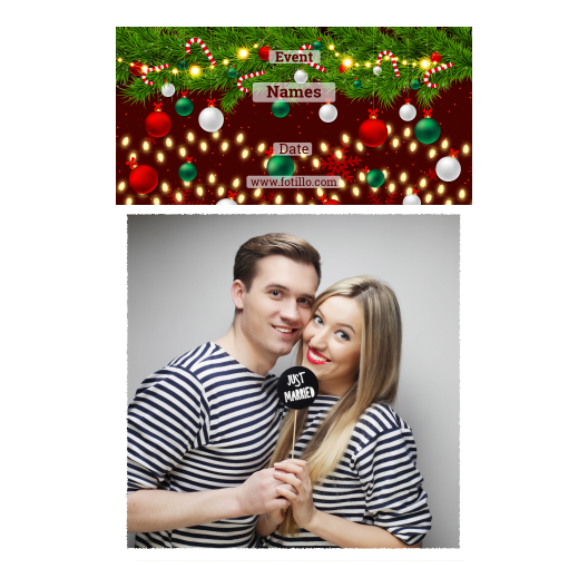 Ozdoby świąteczne + kwiaty i bombki + 326 biały z tekstem Ozdoby świąteczne + kwiaty i bombki + 326 biały z tekstem