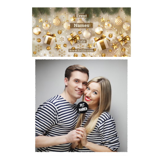 Prezenty świąteczne + bombki + 326 biały z tekstem Prezenty świąteczne + bombki + 326 biały z tekstem