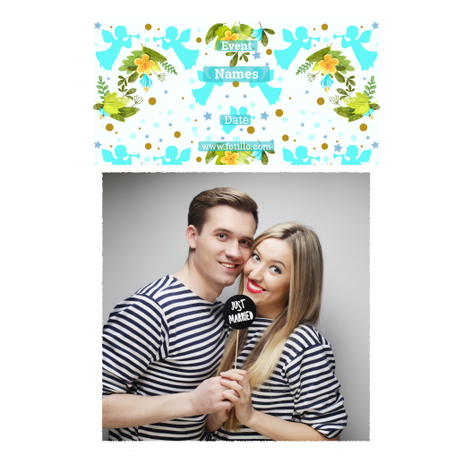 Pierwsza Komunia Święta + Kwiaty, anioły + 326 biały z tekstem Pierwsza Komunia Święta + Kwiaty, anioły + 326 biały z tekstem