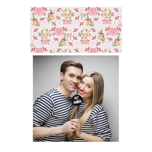 Wesele + kwiaty i serca + 326 biały Wesele + kwiaty i serca + 326 biały