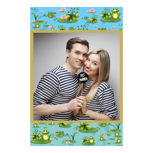 Frog Day + water lilies + 327 gold Frog Day + water lilies + 327 gold