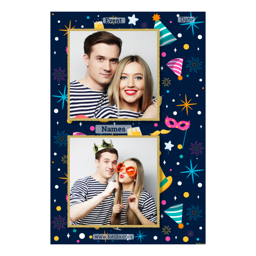 Przyjęcie sylwestrowe + Fajerwerki, gwiazdy + 328 złoty z tekstem Przyjęcie sylwestrowe + Fajerwerki, gwiazdy + 328 złoty z tekstem